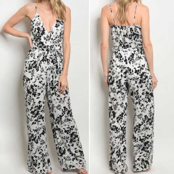 Trend Setter Diva Boutique Pants - Sleeveless scoop neck floral Jumpsuit